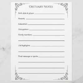Overlijdensaantekeningen Sjabloon – End-of-Life Pl Briefhoofd