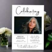 Overlijdensbericht Herdenkingsdienst met foto Briefkaart