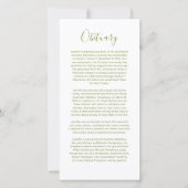 Overlijdensbericht Insteekkaart Bedankkaart (Voorkant)