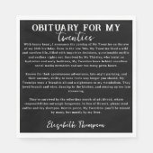 Overlijdensbericht voor mijn twintiger RIP 20s 30t Servet (Voorkant)