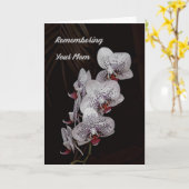 Overlijdensherdenkingskaart voor mama met orchidee kaart (Gele Bloem)