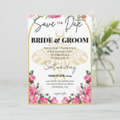 Overlijdensmaand bruiloft - Save the Date (Staand voorkant)