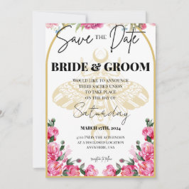 Overlijdensmaand bruiloft - Save the Date