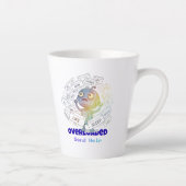 Overloaded Robot Send Help Funny Tech Anxiety Latte Mok (Rechts)