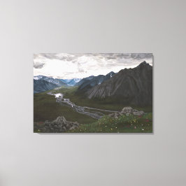 Overlook in de Brooks Range: Canvas Standaard Maat