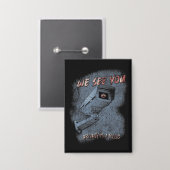 Overlook - Techno-Dystopian Streetwear Design Button (Voorkant / Achterkant)