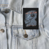 Overlook - Techno-Dystopian Streetwear Design Button (Insitu)