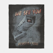 Overlook - Techno-Dystopian Streetwear Design Fleece Deken (Voorkant)