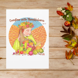 Overloop met Thankfulness Thanksgiving Kaart