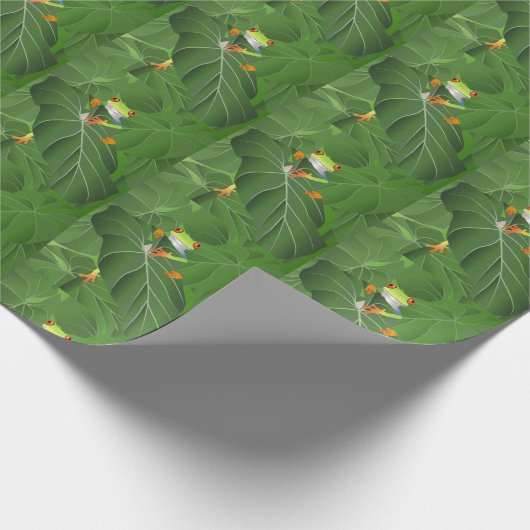 Overlooppapier voor boomkikkers cadeaupapier (Hoek)