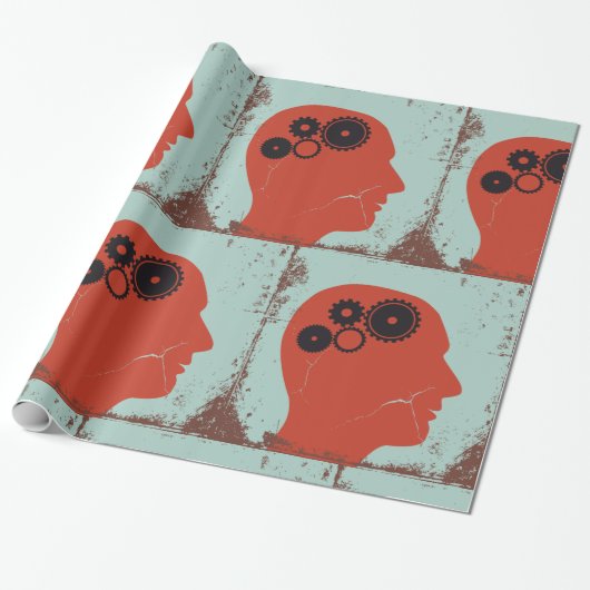 Overlooppapier voor tandwielkoppen cadeaupapier (Uitgerold)