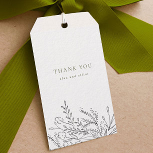 Overlopende Boeket Dank Je Cadeaulabel