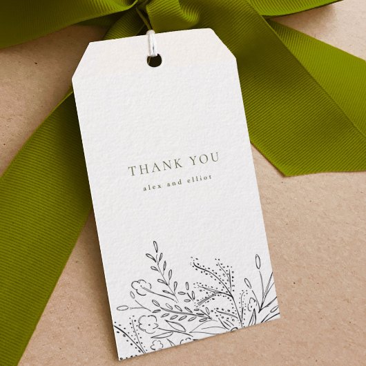 Overlopende Boeket Dank Je Cadeaulabel