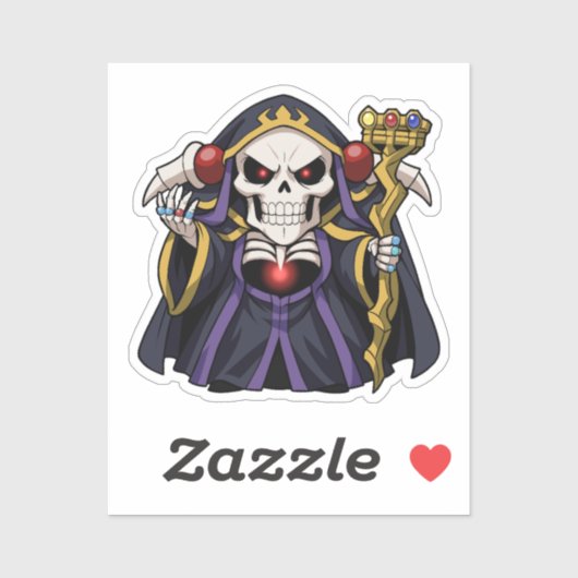 Overlord Chibi Ainz Ooal Gown Art Sticker (Vel)