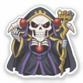 Overlord Chibi Ainz Ooal Gown Art Sticker (Voorkant)