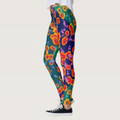 Overmaats afdruk Vet kleurenblok Leggings (Links)