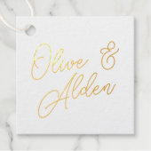 Overmaats de Namen van het Manuscript Wedden Bedankjes Labels (Voorkant)