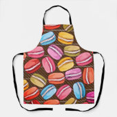 Overmaats kleurrijk Macaroon Cookies Patroon Schort (Voorkant)