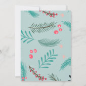 Overmaatse bijkantoren mistletoe groene kerst kaart (Achterkant)