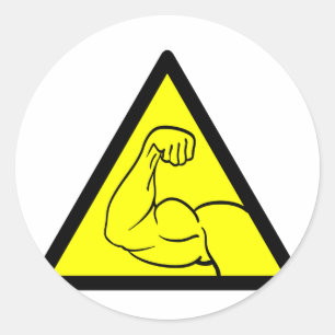 Overmaatse ego ronde sticker