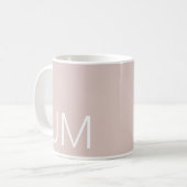 Overmaatse Monogrammen Initialen Blush Pink Koffiemok (Voorkant links)