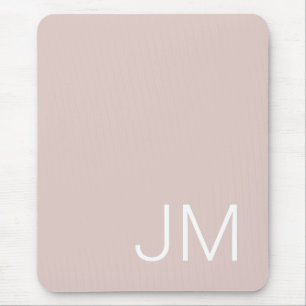 Overmaatse Monogrammen Initialen Blush Pink Muismat