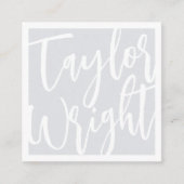 Overmaatse naam | Schetshandtekening Vierkante Visitekaartje (Voorkant)