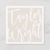 Overmaatse naam | Schetshandtekening Vierkante Visitekaartje (Voorkant)