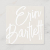 Overmaatse naam | Schetshandtekening Vierkante Visitekaartje (Voorkant)