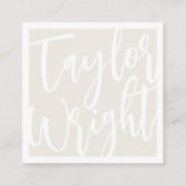 Overmaatse naam | Schetshandtekening Vierkante Visitekaartje (Voorkant)