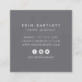 Overmaatse naam | Schetshandtekening Vierkante Visitekaartje (Achterkant)