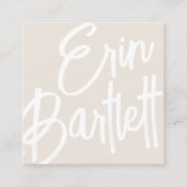 Overmaatse naam | Schetshandtekening Vierkante Visitekaartje (Voorkant)