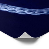 Overmaatse Octopus Triptych III Afdrukken in blauw Poster (Hoek)