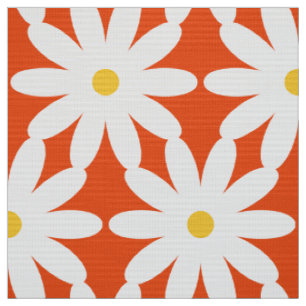 Overmaatse XL Print flower Retro Fabric Stof