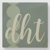 Overmaatse zandsteenOnderzetter van Monogram Stenen Onderzetter (Voorkant)