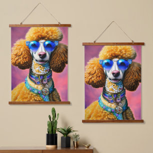 Overmaatse zonnebril Poodle Dog Hangend Wandkleed