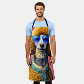 Overmaatse zonnebril Poodle Dog Schort (Gedragen)