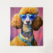 Overmaatse zonnebril Poodle Dog Wandkleed (Voorkant)