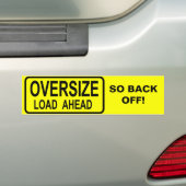Overmaatslading Bumpersticker (Op auto)