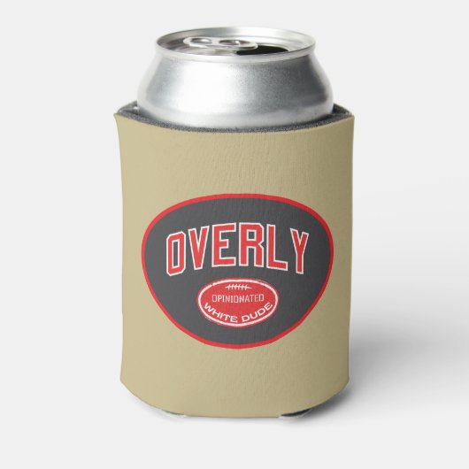 Overmatig eigenwijze blanke kerel blikjeskoeler (Blikje Achterkant)