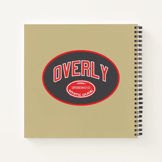 Overmatig eigenwijze blanke kerel notitieboek (Achterkant)