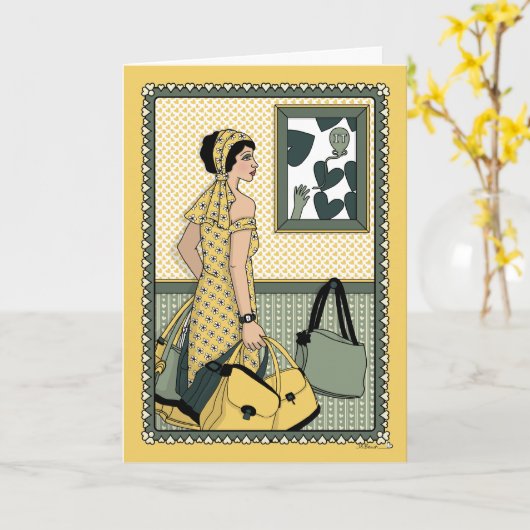 Overmatige bagage_C_Greeting Kaart (Gele Bloem)