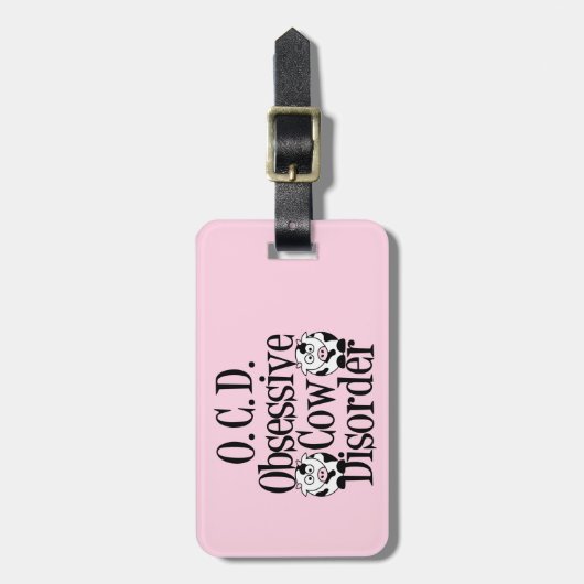 Overmatige Koe Bagagelabel (Voorkant verticaal)