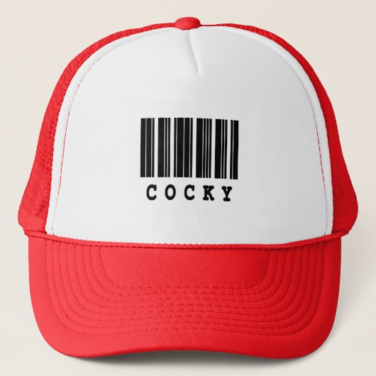 overmoedige barcode-ontwerp trucker pet (Voorkant)