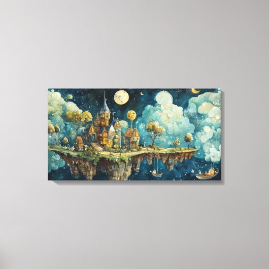 Overnachten op Sky Island Canvas Afdruk (Voorkant)