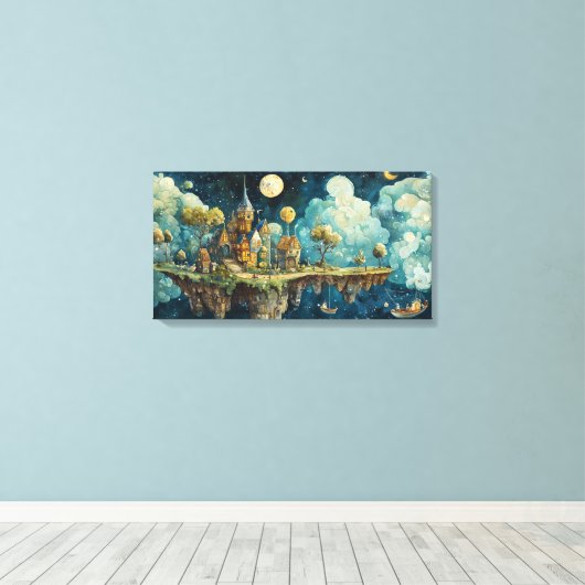 Overnachten op Sky Island Canvas Afdruk (Insitu (Houten vloer))