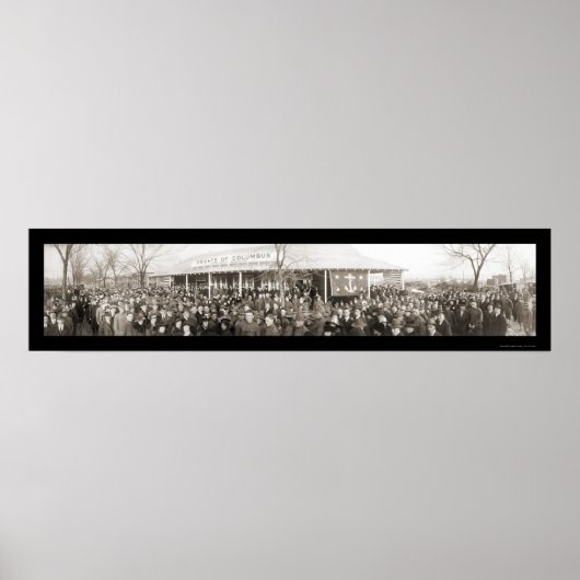 Overnachten van Columbus Foto 1919 Poster (Voorkant)