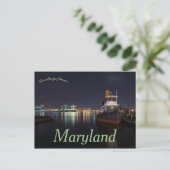 Overnachting in Baltimore Harbour, Maryland Briefkaart (Staand voorkant)