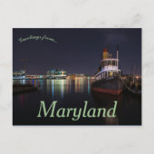 Overnachting in Baltimore Harbour, Maryland Briefkaart (Voorkant)