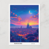 Overnachting in Barcelona Spanje Reizen Briefkaart (Voorkant)